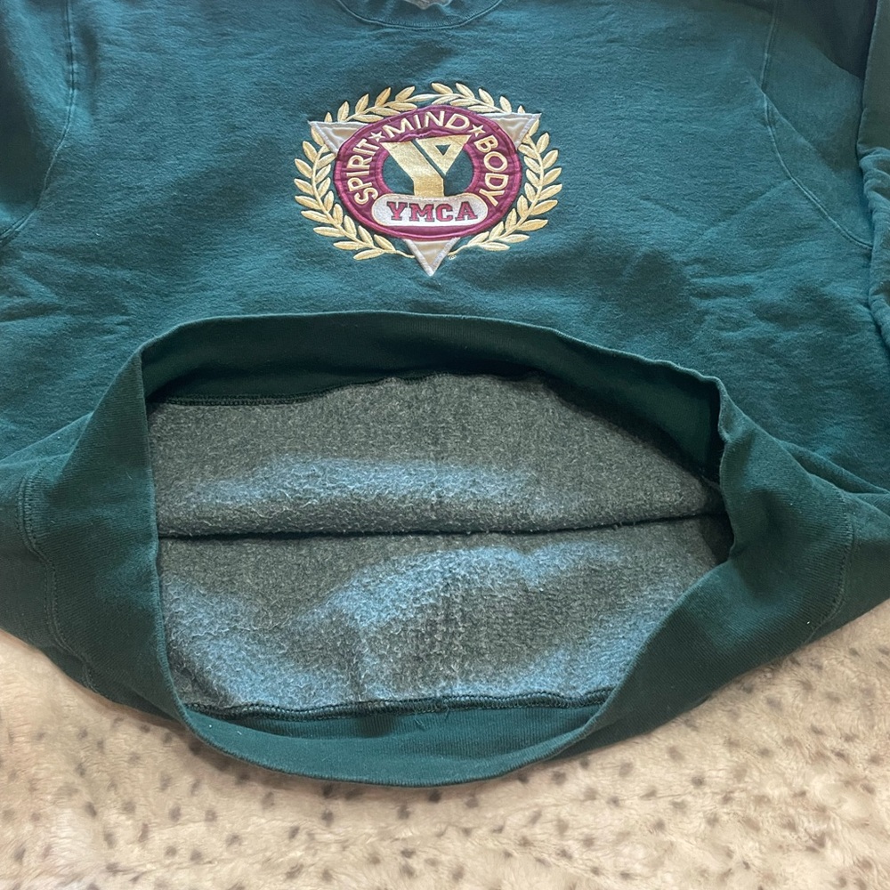 Vintage Green YMCA Men's Sweatshirt - Picture 5 of 8